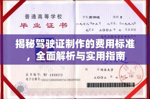 景德镇揭秘驾驶证制作的费用标准，全面解析与实用指南